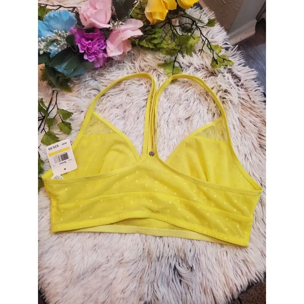 Under Armour Heat Fitted Gear Sports Bra Neon Yellow Womens Medium NEW $39.99